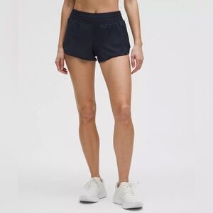 Lululemon Hotty Hot mid-Rise Lined Short 2.5" size 10 Black Reflective running